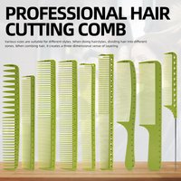 9PC Barber Hairdressing Combs Graduated Multifunction Hair Detangler Comb Anti-static Haircare Hairstyling Makeup Stylist Set