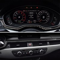 Autocollant en Fiber de carbone pour Audi A4 B9 2017 – 2021, panneau de commande Central intérieur, bande de décoration pour Console, accessoires LHD RHD