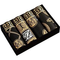 4Pcs/Set Men's Underwear Elastic Boxer Shorts Comfortable Breathable Print Men Underpant Sexy Boys Thin Flat Corner Panties
