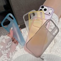 Transparent Candy Color Case For iPhone 17 16 15 14 13 12 11 Pro Max Plus Ultra-Thin Clear Matte Silicone Soft Cover Shell