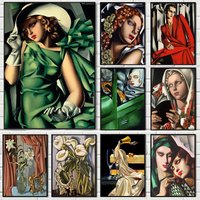 Tamara De Lempicka Posters Abstract Woman Art Canvas Painting and Prints Pictures for Nordic Living Room Aesthetic Decor Cuad