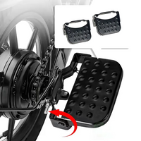 AliExpress NONE Universal Mountain Bike Electric Bike Folding Footrest with Elastic Spring, Oversized Design, Rust-Resistant Paint Finish