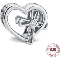 New 925 Sterling Silver Hot Sale Charms Cross Heart Beaded Fit Original Bracelet DIY For Women Fashion Jewelry Gifts