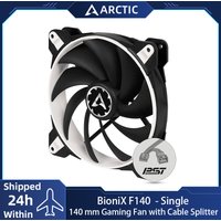 ARCTIC BioniX F140 White 140mm PC Gaming Fan with PWM Sharing Technology Quiet Motor 200-1800 RPM for Computer Cooling