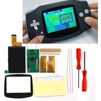 HISPEEDIDO 3.0'' Desaturation IPS LCD V5 Screen For GBA Cut-free shell High Brightness Kit Support Pixel Menu For Gameboy Advanc