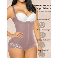 1 Pc Shapewear For Women Tummy Control Fajas Colombianas Body Shaper Zipper Open Bust Bodysuit