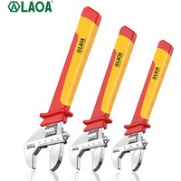 LAOA VDE Insulated Adjustable Wrench 6inch /8/10/12 inch 1000V Universal Spanner Electrician Maintenance Handle Hand Repair Tool