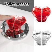 Heart Shape Toilet Flush Button Love Toilet Presser Bathroom Water Tank Buttons Push Switches Bathing Room Decor Nail Protector