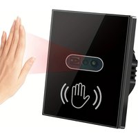 COLOROCK 1pc Wall Light Switch Infrare IR Sensor No Need Touch EU UK 220V 110V Glass Screen Panel Electrical Power On Off Lamp