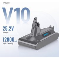 25,2 V 12800 mAh Li-Ion Ersatzakku für Dyson V10 Staubsauger, RH-10 SV12 SV14, 7-Zellen 7INR21/70, Hochkapazitäts-Ersatzakku für lange Laufzeit