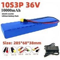 High Power 36V 10000mAh Lithium Battery 10S3P Pack BMS Protection for Modified Scooters 250W-700W Motor.