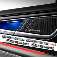 4/8Pcs Car Audio Speaker 3D Aluminum Badge Logo Stickers For VW GTl Golf Passat Polo Tiguan Arteon Touareg CC Taigo Caddy Jetta