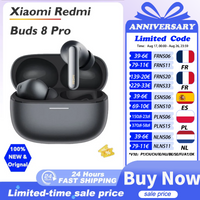 Version Globale Redmi Buds 8 Pro Écouteurs TWS Réduction de Bruit Active 55dB 3 Micros Réduction de Bruit IA Audio Haute Résolution Écouteurs Mi