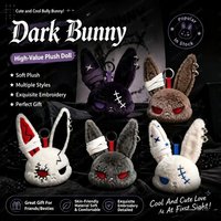10CM Latest Popular Party Dark Rabbit Plush Doll Bully Rabbit Cute Doll Keychain Backpack Pendant Jewelry Toy Gift