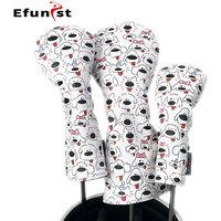 Golf Club Head Cover Golf Wood Headcover Golf Wood Cover For Driver Fairway Hybrid Waterproof Protector Set PU Leather Durable