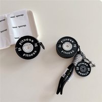 Case for Apple Airpods pro3 Protect Cover for airpods 4 3 2 3D Dumbbell Plate Model with Pendant Hang Rope Cool Creative Shell