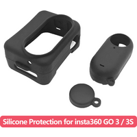 GO 3S Silicone Protective Cover Lens Cap Camera Case for Insta360 GO 3 / 3S Action Cameras Full-Body Protection