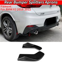 For BMW X2 F39 2018-2022 2019 2021 Car New Adjustable Rear Bumper Splitters Aprons Lip Spoiler Diffuser Wrap Angle Protector ABS