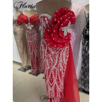 Red Mermaid Cocktail Dresses Sweetheart Sleeveless Prom Dresses For Women Engagement Gowns 2025 Vestidos Femenino Customized