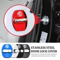 Stainless Steel Car Door Lock Cover For MG ZS MG4 EV MG5 MG HS MG3 MG6 4Pcs Auto Latch Protector Cap Rust Proof Accessories