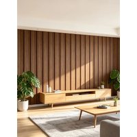 10Pcs 30X30cm Self Adhesive Vertical Striped Textured Wall StickersWaterproof 2D Decorative Accent wall stickers for Living Room