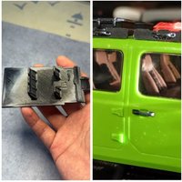 3D Printed Interior Trim Bumper W/ Tow Hook & Spare Tire Cover for AXIAL 1/30 SCX30 Jeep RC Crawler Upgrade Accessories