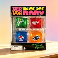 Schylling NeeDoh Mini Ice Cube Slow Rebound Squishy Toy Stress Relief Fidget Squeeze Toy Kids Party Gift