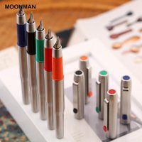 Majohn B25 Stainless Steel Fountain Pen with a Converter Fine 0.5mm Nib In Writing Gift Pen School Office Stationery Supplies