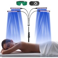 jitesy 360°Rotation Tanning Light Solarium for Body 460nm&490nm Wavelength 60W Blue Light Tanning Light Solarium for Home Use