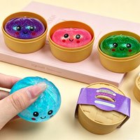 2026 Cute Umpling Pressure Dumpling Squishies Colorful Bun Toy Slow Rising Stress Relief Fidget Toy Anti-Anxiety Gif