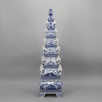 Ceramic Tulip Vase, Porcelain Pagoda, Hotel Decoration, Table Accessory