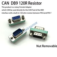 DB9 Male to Female/Female To Female/Male To Male Plug CAN Bus Conversion Serial Port Built-in 120 ohm Terminal Resistance 1%