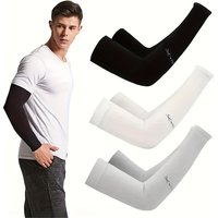 3 pairs of men's and women's arm sleeves, summer UV protection and sun protection equipment, high elasticity arm sleeves, suitab