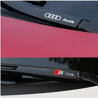 New style Metal emblem Auto Decor Decals Reflective Car Window Wiper Stickers For Audi S Line RS S3 S4 S5 S6 S8 RS3 RS6 A5