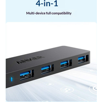 Anker Usb C Hub 4 In 1 Multi Port Adapter 5Gbps High Speed Usb 31 Data Transfer Ultra Slim Portable For Laptop Desktop Pc