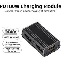 PD 100W fast-charging module, DC 9V–24V buck-type car charger with solid-state capacitor protection, suitable for computers etc.