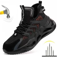 Work Sneakers Men Indestructible Safety Shoes Men Steel Toe Shoes Work Boots Men Puncture Proof Industrial Boots High Quality