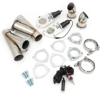 2.5 Inch 3 Inch Dual Stainless Steel Y Headers Pair Electric Exhaust Cutout Pipe Kit With Switch Control