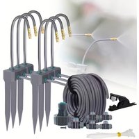 10/15/20m automatic spray irrigation system kit quick connect spray cooling kit with 7.87 inch flexible brass nozzle