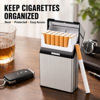 King Size Regular Cigarette Cases Aluminum Plastic Tobacco Storage Holder Portable Design Outdoor Camping Cigarette Accessories