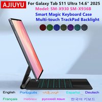 Magic Keyboard Case For Samsung Galaxy Tab S11 Ultra 14.6 Inch 2025 SM-X930 SM-X936B Tablet Smart Cover Folio Multi-Touch