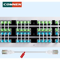COMNEN 24 Pack Ethernet Lighting Patch Cable Flexiable Slim Cat6a 10G POE LAN Cable for Switch Ps5 Router Xbox Computer image 4