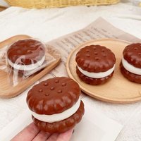 Sandwich Cookie Style Squishy Squeeze Toy for Stress Relief Slow Rise Sensory Fidget Toy for Gift Bag Classroom