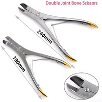 Ciseaux coupe-fil à Double articulation, cisailles biseautées, Instruments chirurgicaux pour os, ciseaux orthopédiques, 1 pièce