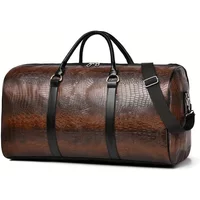 Retro-Reisetasche mit Krokodilstruktur und großem Fassungsvermögen – langlebiges Unisex-Urlaubsgepäck, vielseitiges Geschenk für Männer und Frauen