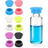 12 Pcs Glass Vial Protective Cap 3ml Vial Cap Reusable Silicone Glass Vial Protective Caps for Easy Classification and Lab Use