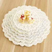 100pcs Round Paper Doilies Assorted Sizes White Doilies Lace Paper for Buffet Wedding Party Decorative Tableware Placemats