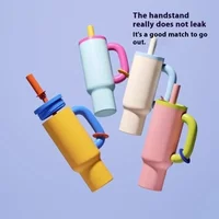 2025 New Female King Cup 304 Stainless Steel Straw Insulated Ice Cup - Thick, Portable Handle Design for Trendy Hydration