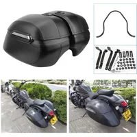 Motorcycle Black Hard Bag Saddlebags Luggage Trunk Case For Victory Honda Suzuki Kawasaki Yamaha Universal