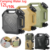 5-10L Water Storage Container with Faucet Drinking Water Bucket Large Capacity Water Dispenser Carrier for Vehicle Car Camping